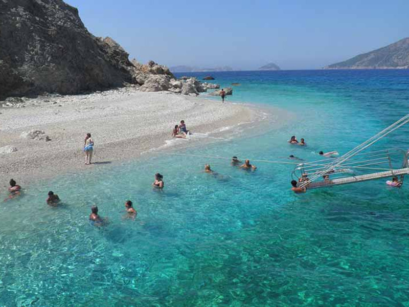 Остров Сулуада на закате из Кемера