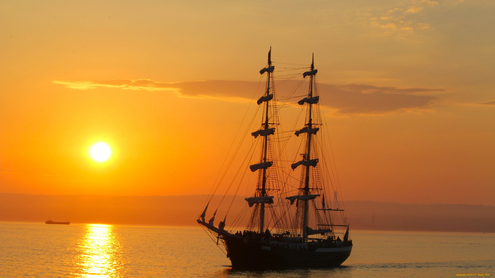 Остров Сулуада на закате из Кемера